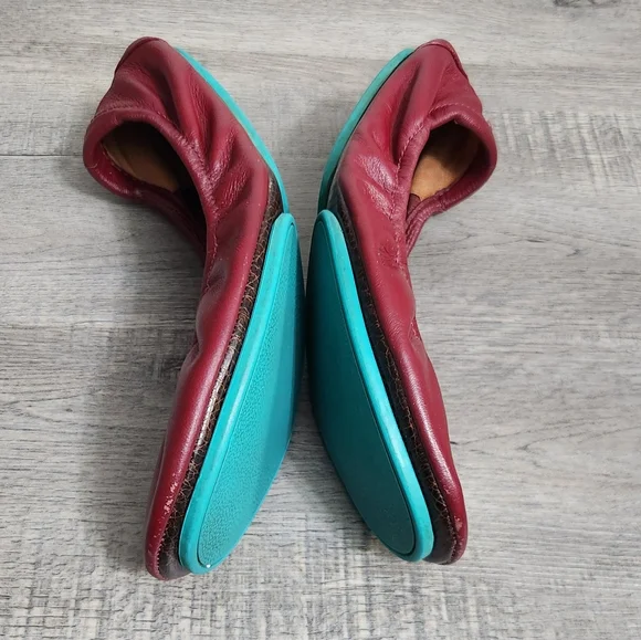 Tieks Gavrieli Ballet Flats Burgundy Red Leather Flats - Picture 10 of 15
